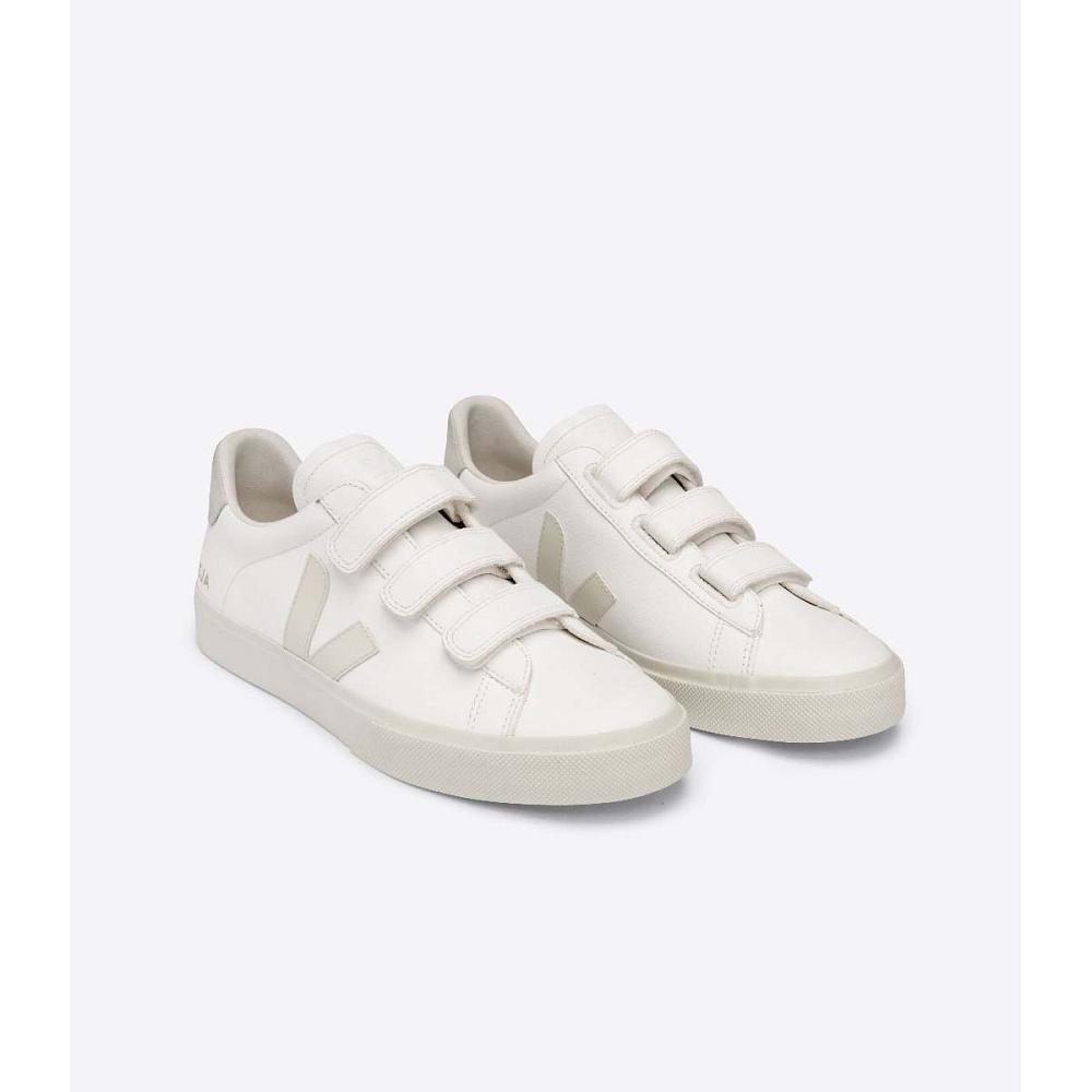 Veja RECIFE CHROMEFREE Women's Sneakers White/Beige | NZ 623FDN